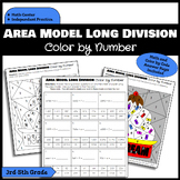Area Model Long Division Color By Number - Ice Cream Sundae