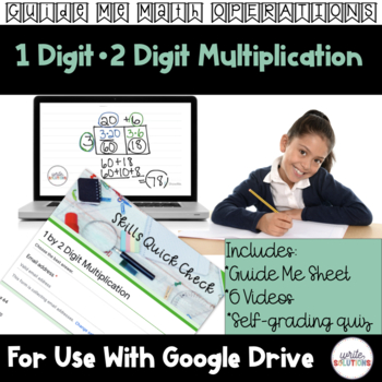 Preview of Area Model Multiplication 1 by 2 Digit Video Lesson