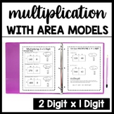 Area Model Multiplication 2 Digit by 1 Digit Worksheets, 4