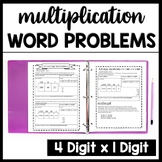 Area Model Multiplication Worksheets, 3 Digit & 4 Digit by