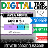 Area Model Multiplication Digital Task Cards in Google Slides