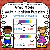 Area Model Multiplication Game for 4th Grade Math Center P