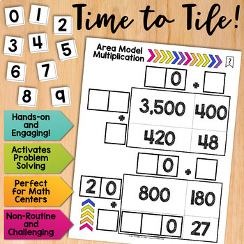 Preview of Area Model Multiplication Math Centers Math Tiles