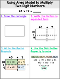 Area Model Multiplication Anchor Chart - Multiply Two Digi