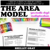 Area Model for Multiplication Worksheets | 1-by-2, 1-by-3,