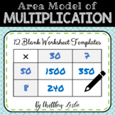 Area Model of Multiplication (Blank Worksheets)