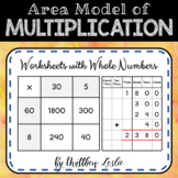 Area Model of Multiplication (Worksheets with Whole Numbers)