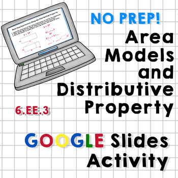 Preview of Area Models, Distributive Property, Calculating Area - NO PREP Google Activity