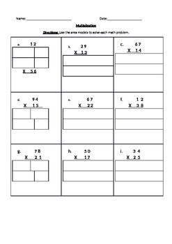 Area Models and Partial Products by RP Interventions TPT