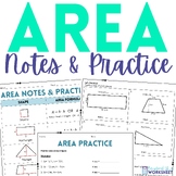 Area Notes and Practice Worksheet