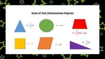 Preview of Area Of 2 Dimensional Figures