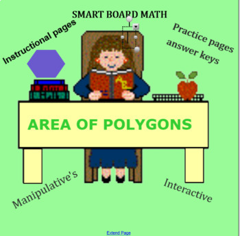 Preview of Area Of Polygons; for Smart boards.