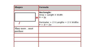 Preview of Area Of Shapes