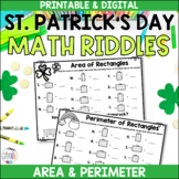 Area Perimeter 3.MD.5, 3.MD.7, 3.MD.8 St. Patrick's Day Wo