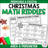 Area & Perimeter 3.MD.5-8 Christmas Riddle Worksheet Review
