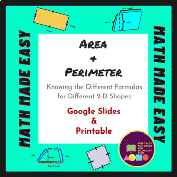 Preview of Area & Perimeter - DIGITAL LESSON - EDITABLE Google Slides™