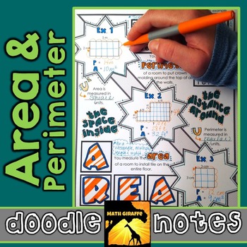 Area & Perimeter Doodle Notes by Math Giraffe | Teachers Pay Teachers