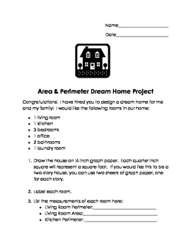 Preview of Area & Perimeter Dream Home Project