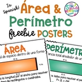 Area & Perimeter FREEBIE Posters in Spanish  área perímetro