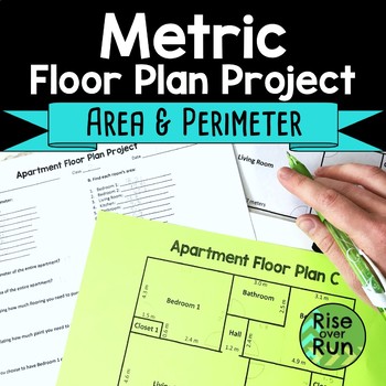 Preview of Area & Perimeter Floor Plan Activity with Metric Units