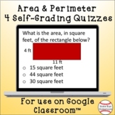 Area & Perimeter Google Classroom™ Digital Quiz Set