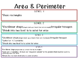 Area & Perimeter Grades 3-4 Leveled Problems