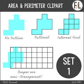 Preview of Area & Perimeter Clipart - Set 1