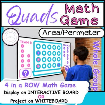 Preview of Area/Perimeter Interactive Math Game: Digital or Printable/Test Review/NO PREP