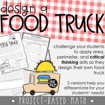 Preview of Area & Perimeter Math Project: Design a Food Truck!