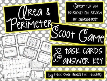 Preview of Area & Perimeter Scoot Game {Task Cards}