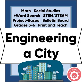 Preview of Engineering a City Project Based Learning Area Perimeter STEM STEAM Grades 3-6