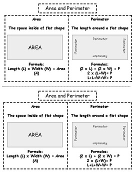Preview of Area & Perimeter Student Resource