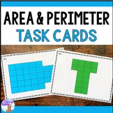 Area & Perimeter Task Cards - Measurement Math Center (Gra