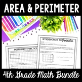 Area & Perimeter of Rectangles Word Problems Worksheets 4t