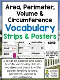Area, Perimeter, Volume & Circumference Vocabulary - Poste