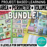 Area Perimeter Volume Math Project Based Learning Activity BUNDLE