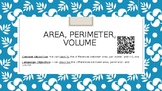 Area, Perimeter, Volume QR Task Card Sort