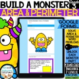 Area & Perimeter Word Problems: Build a Monster! Activity 