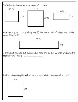 perimeter and area worksheets 5th grade