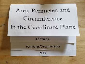 Preview of Area, Perimeter, and Circumference in the Coordinate Plane Flipbook