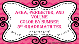 Area, Perimeter, and Volume Color by Number
