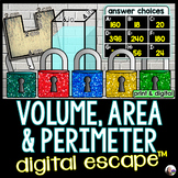 Area, Perimeter and Volume Digital Math Escape Room Activity