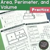 Area, Perimeter, and Volume Practice Pages