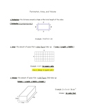 Area, Perimeter, and Volume Anchor Chart & Study Guide