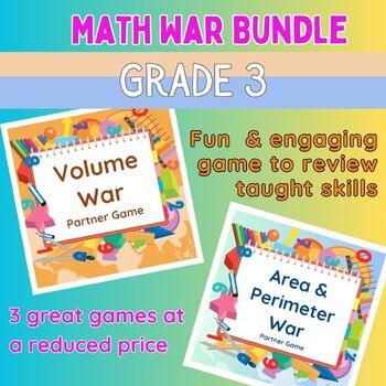 Preview of Area, Perimeter and Volume War Bundle