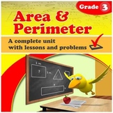 Area & Perimeter - grade 3 common core (Distance Learning)