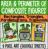 Area & Perimeter of Composite Figures Digital Pixel Art | 
