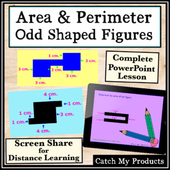 Preview of Area and Perimeter of Composite Figures or Irregular Shapes PowerPoint Lesson