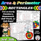 Area & Perimeter of Rectangles Early Finishers Bell Work S