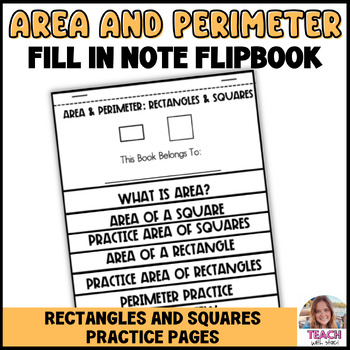 Preview of Area & Perimeter of Rectangles and Squares Flipbook